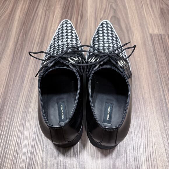 DSQUARED2 Rare Runway Lace Up Shoes Black Silver EU 41.5 main image 15